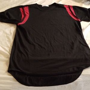NWOT EPTM. XTRA LONG Black & Red Striped Tee